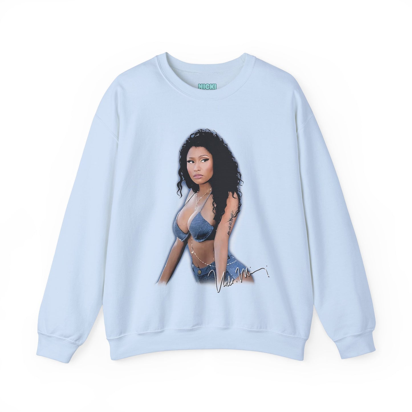 Online EXCLUSIVE | Nicki Minaj in Denim Crewneck
