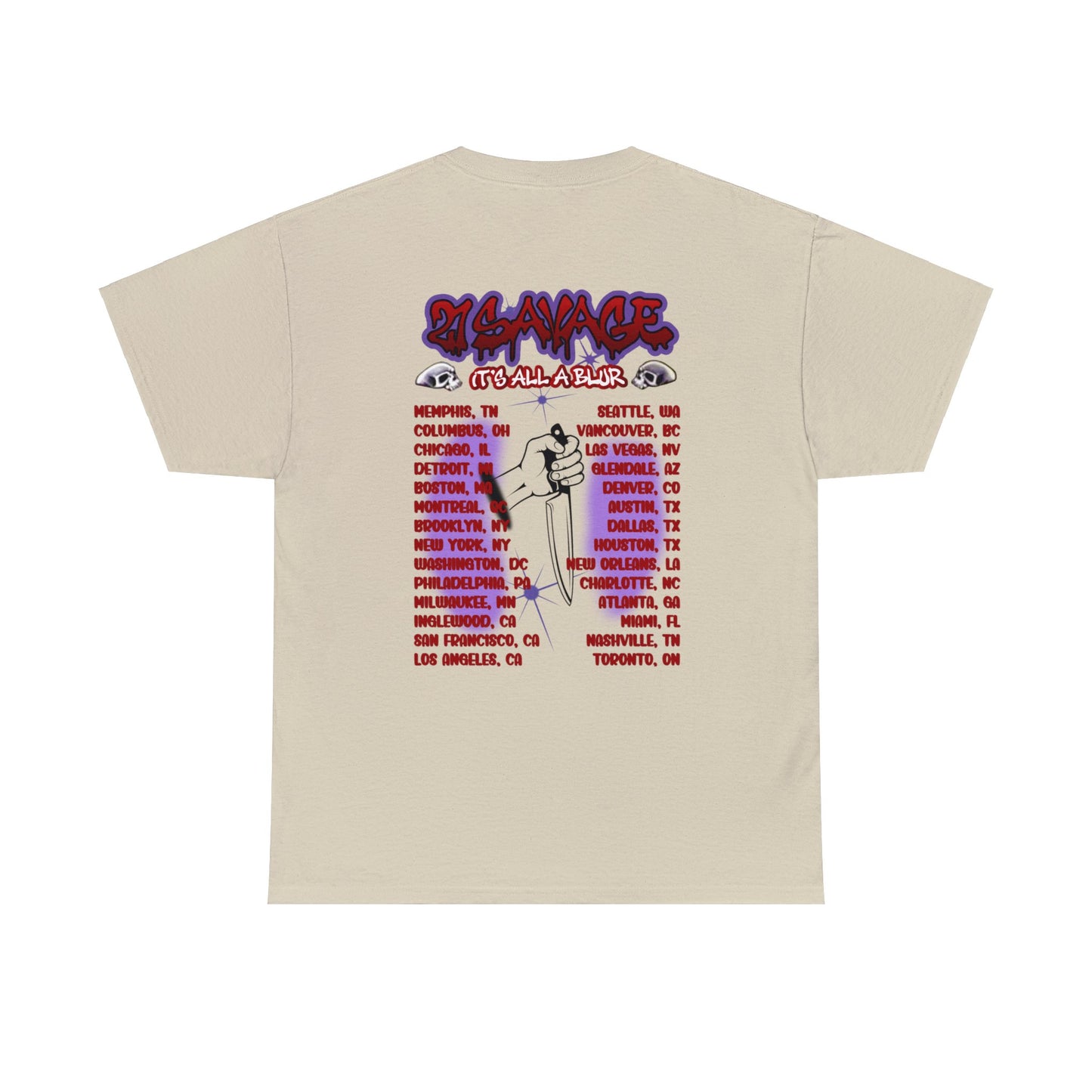 IAAB Tour Merch | Slaughter Gang Tour Dates Cities T-Shirt | 6 Colors - Heavy Cotton Quality