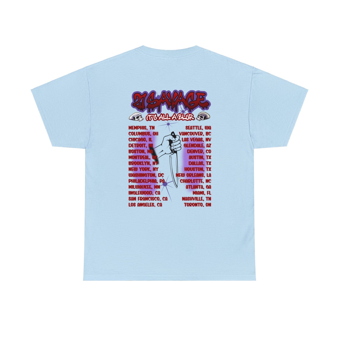 IAAB Tour Merch | Slaughter Gang Tour Dates Cities T-Shirt | 6 Colors - Heavy Cotton Quality