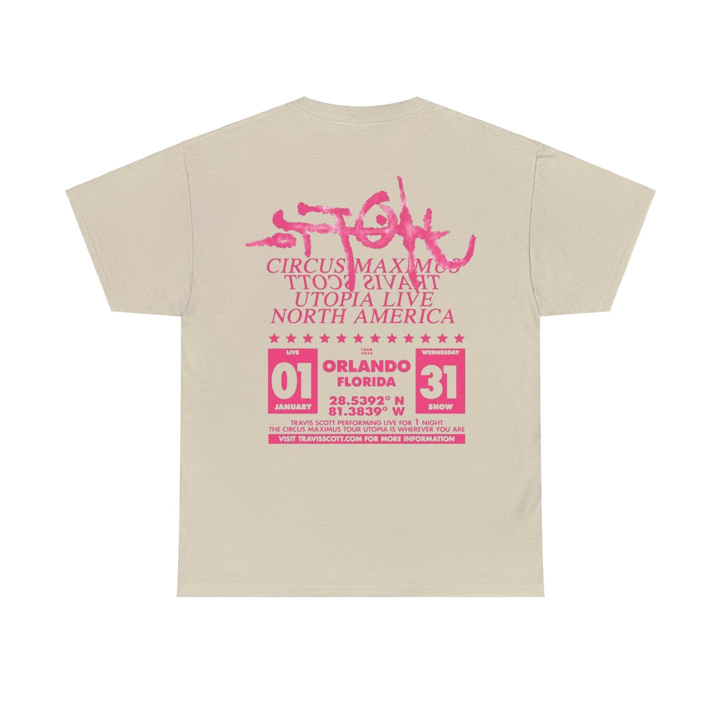 Circus Maximus Tour Merch | Orlando Florida Exclusive T-shirt | 4 Colors - Heavy Cotton Quality