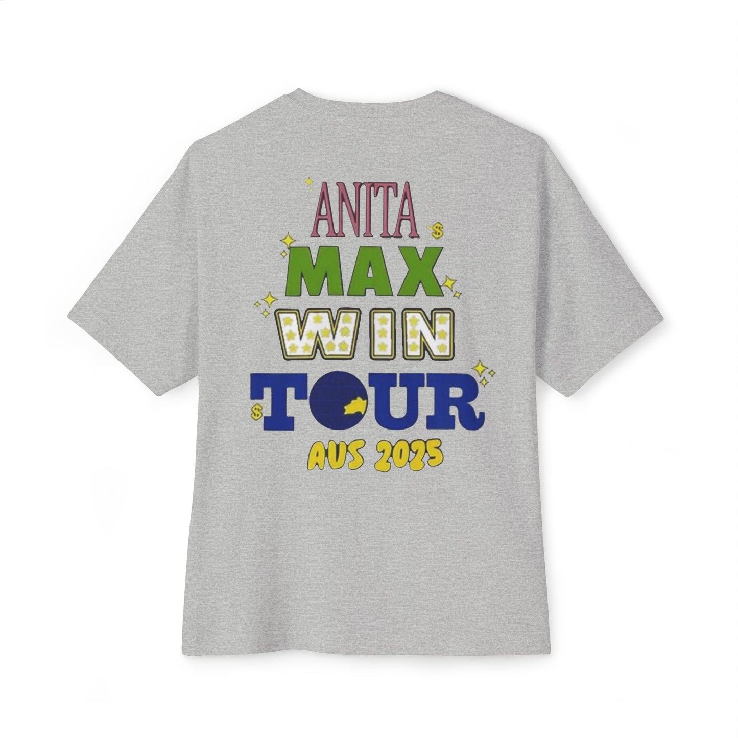 Anita Max Win 2025 Tour Merch | AUS JackPot Winner T-shirt (Gray)