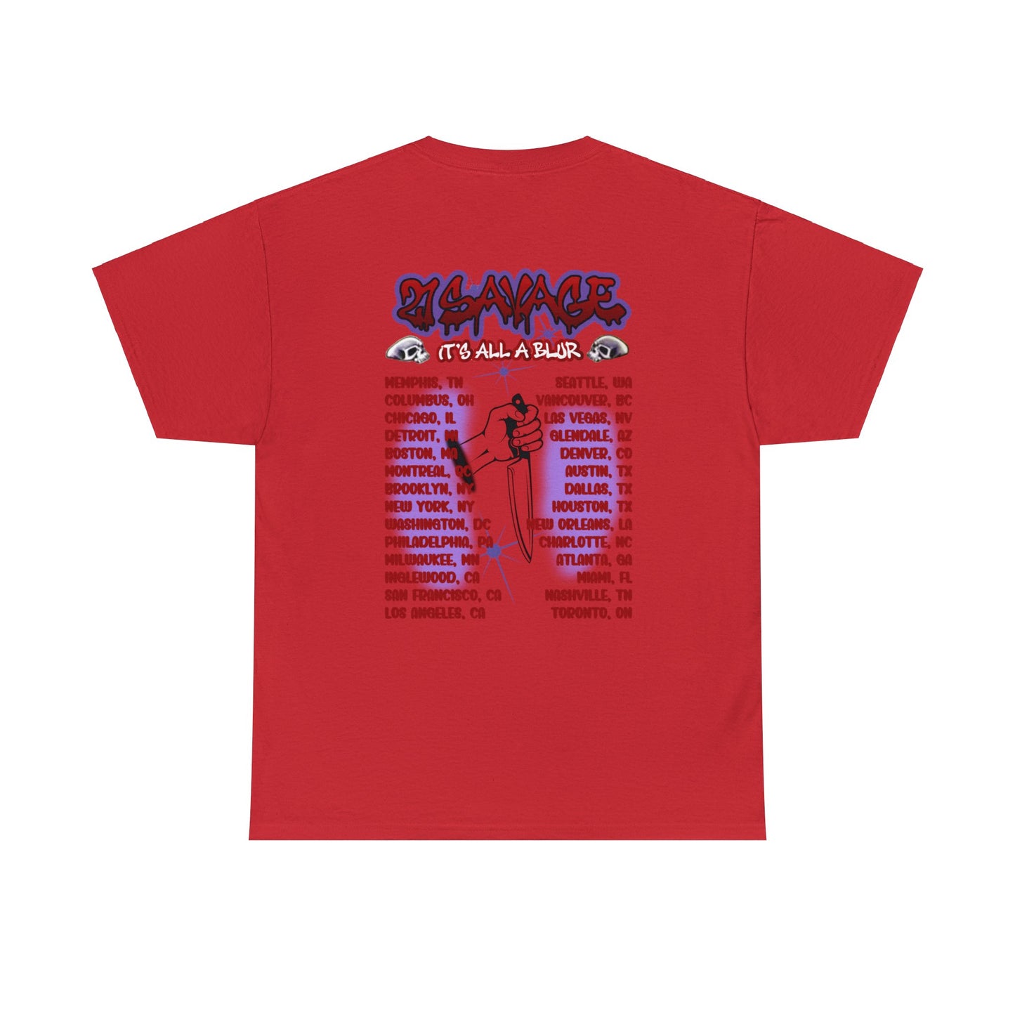 IAAB Tour Merch | Slaughter Gang Tour Dates Cities T-Shirt | 6 Colors - Heavy Cotton Quality