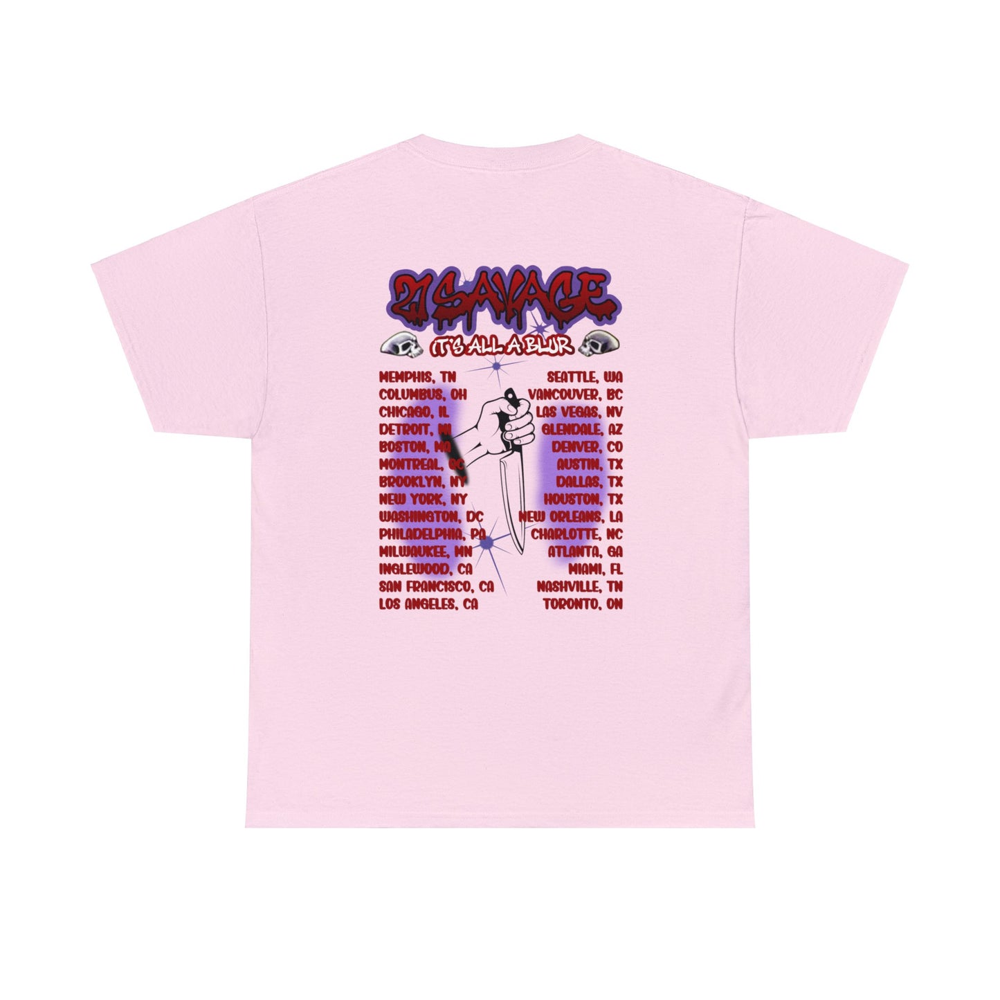 IAAB Tour Merch | Slaughter Gang Tour Dates Cities T-Shirt | 6 Colors - Heavy Cotton Quality
