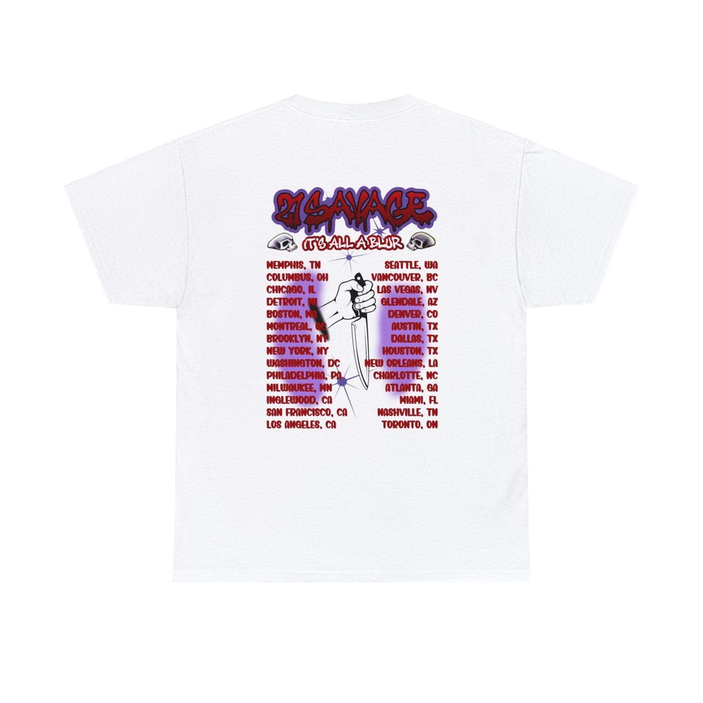 IAAB Tour Merch | Slaughter Gang Tour Dates Cities T-Shirt | 6 Colors - Heavy Cotton Quality