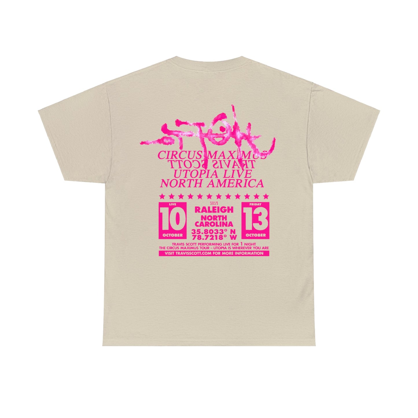 Circus Maximus Tour Merch | Raleigh North Carolina Exclusive T-shirt | 4 Colors - Heavy Cotton Quality