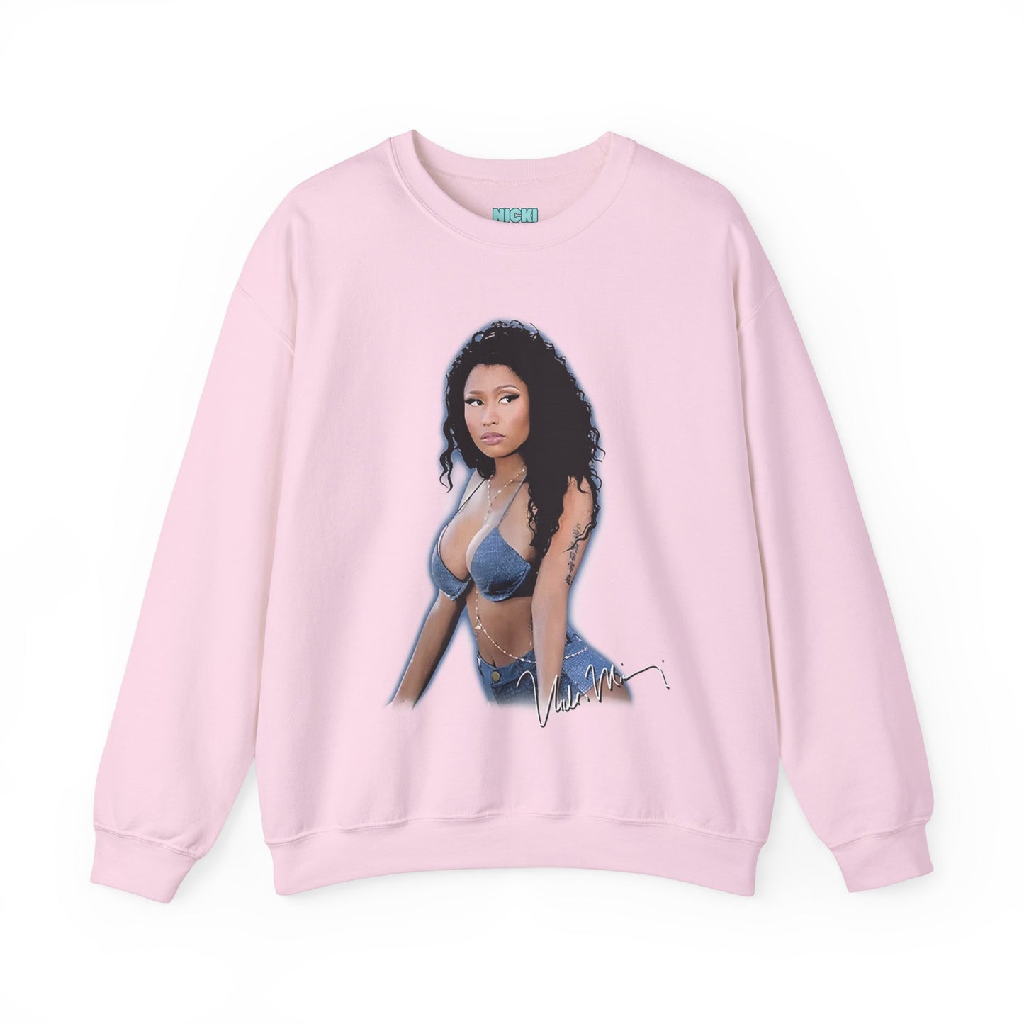 Online EXCLUSIVE | Nicki Minaj in Denim Crewneck