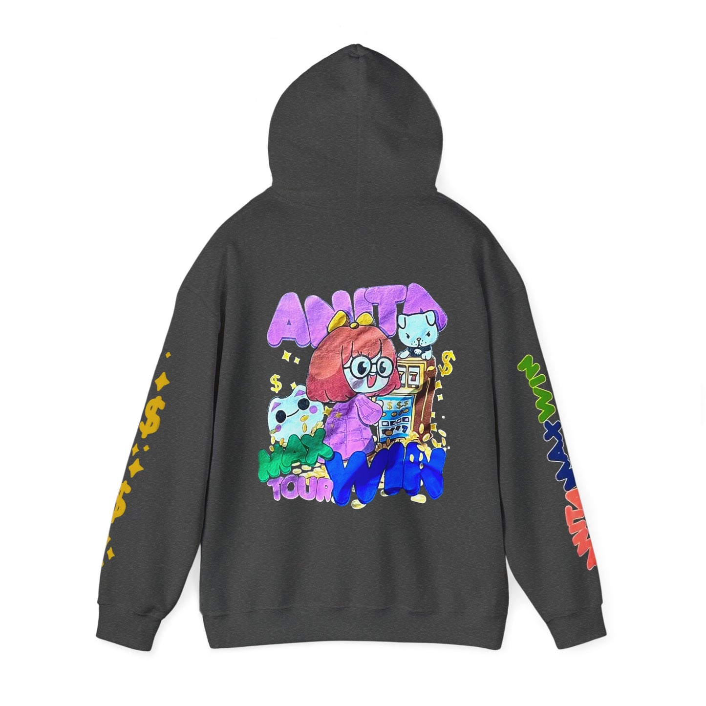 Anita Max Win 2025 Tour Merch | Slot Machine Hoodie (Dark Gray)