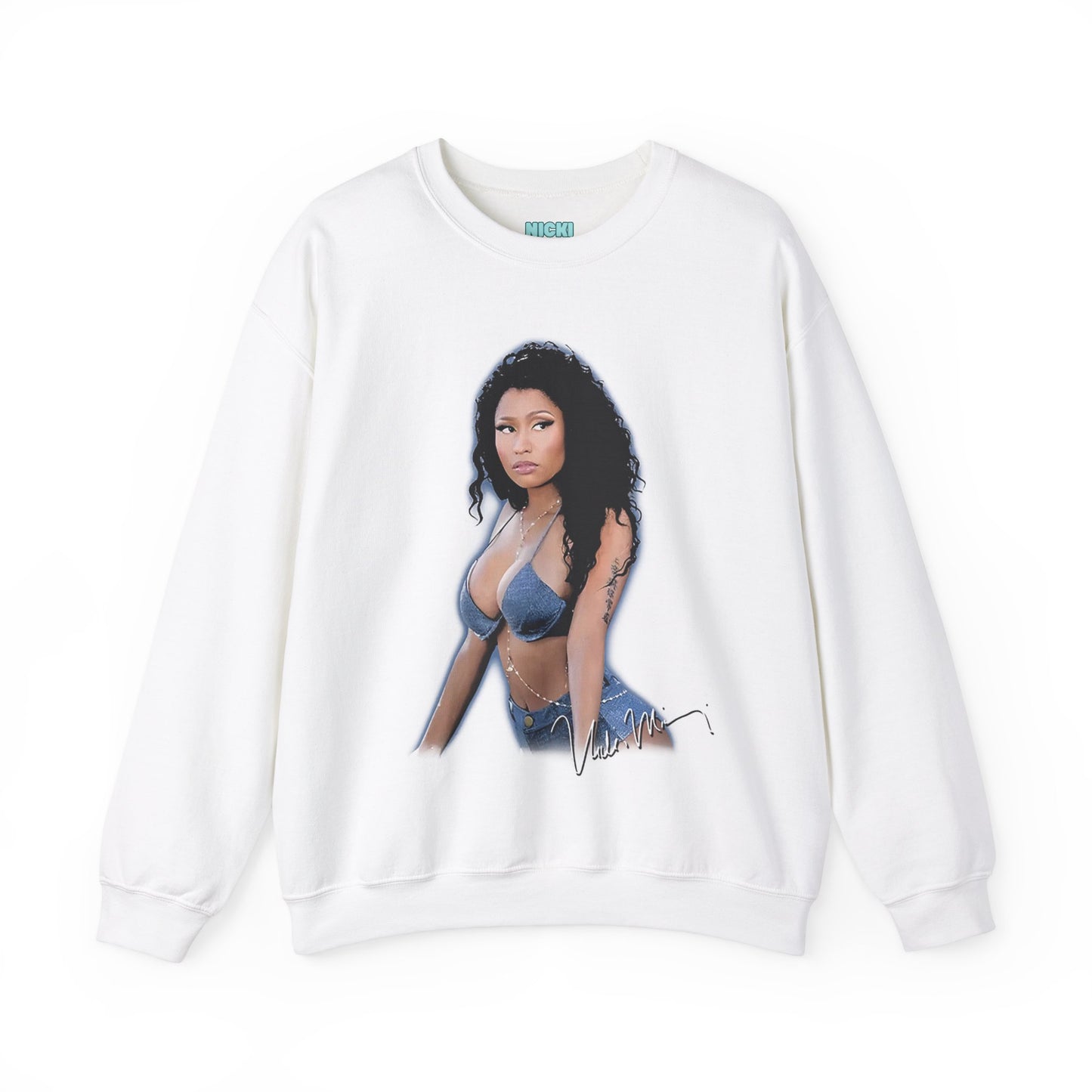 Online EXCLUSIVE | Nicki Minaj in Denim Crewneck
