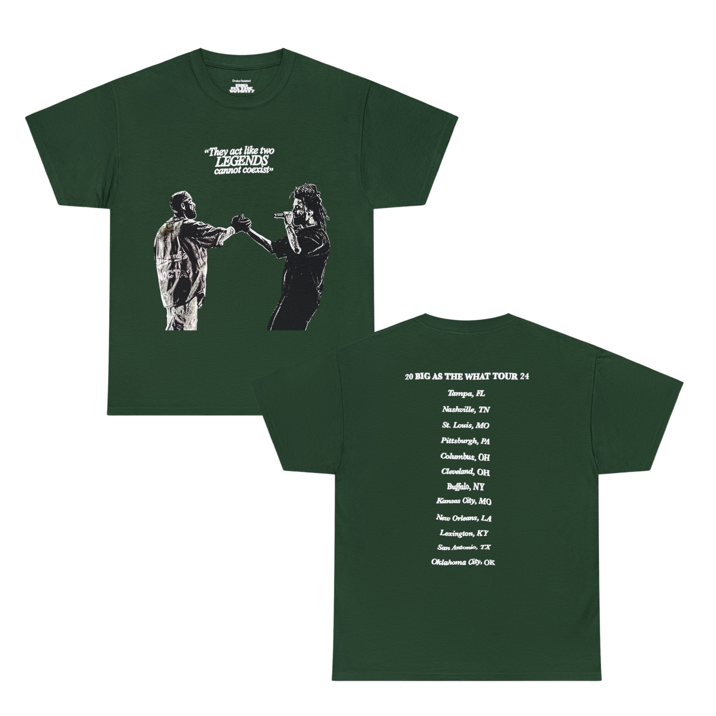 Big As The What Tour | 2 Legends Cannot Coexist T-shirt | 4 Colors - Heavy Cotton Quality