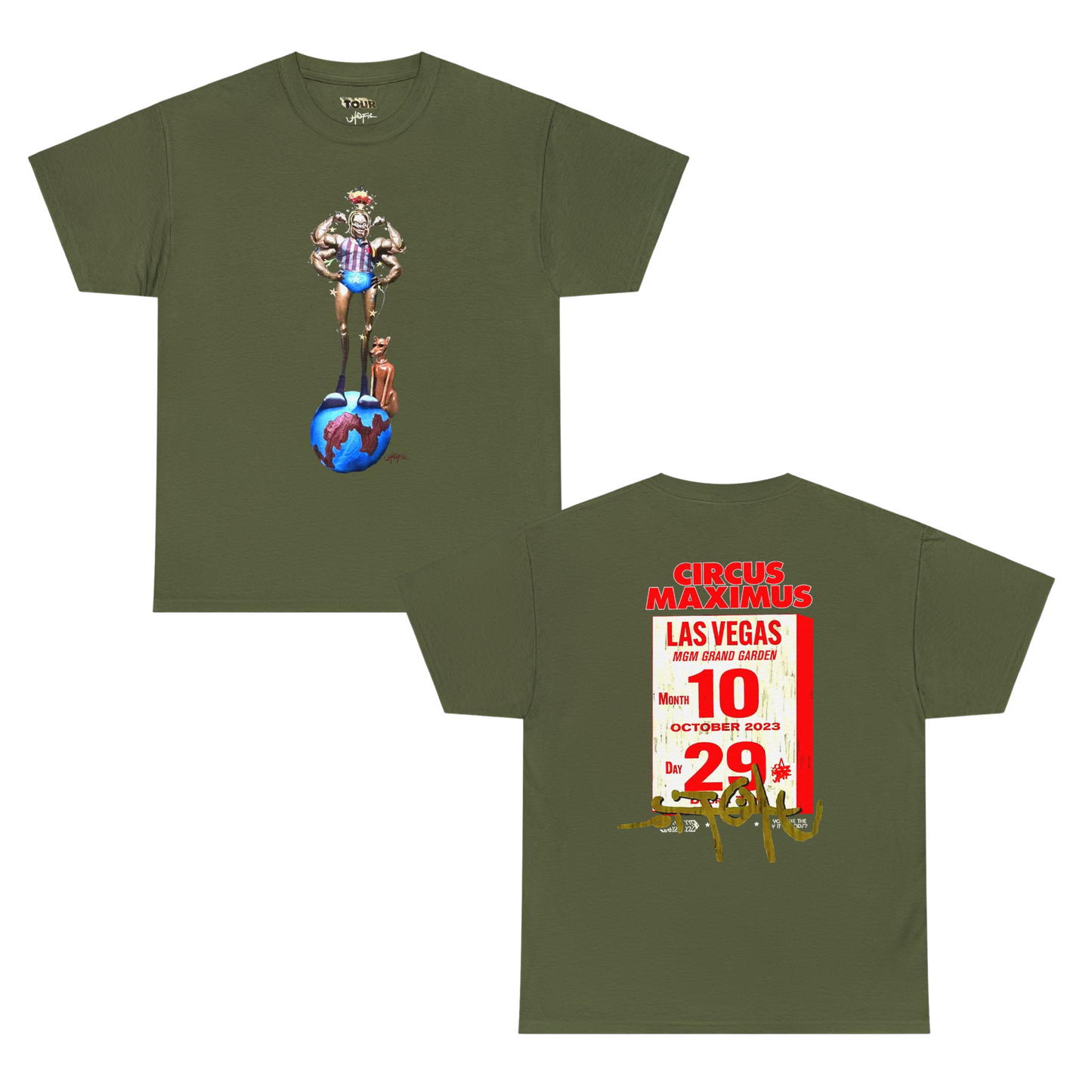 Circus Maximus Tour Merch | Las Vegas Nevada Exclusive T-shirt | 5 Colors - Heavy Cotton Quality