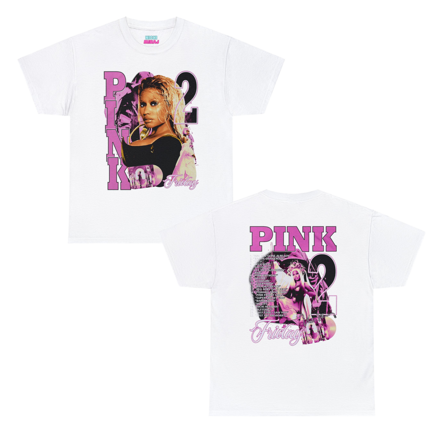 Pink Friday 2 Alternative Graphic Album T-shirt | 5 Colors - Heavy Cotton Quality