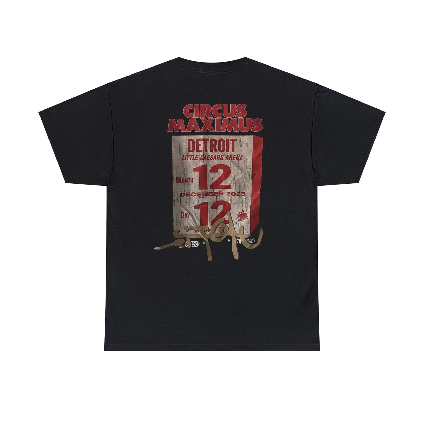 Circus Maximus Tour Merch | Detroit Michigan Exclusive T-shirt | 5 Colors - Heavy Cotton Quality