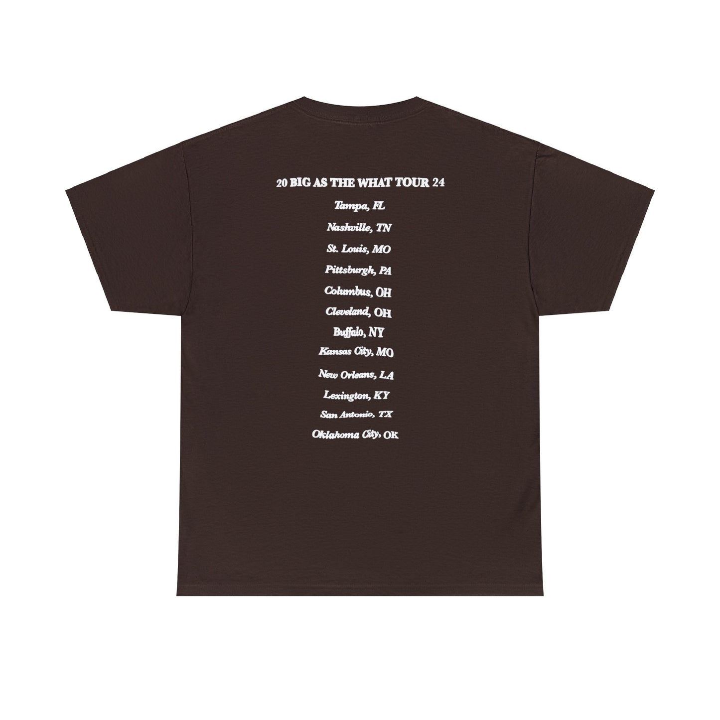 Big As The What Tour Merch | Cole In Concert Tour Cities T-shirt | 4 Colors - Heavy Cotton Quality