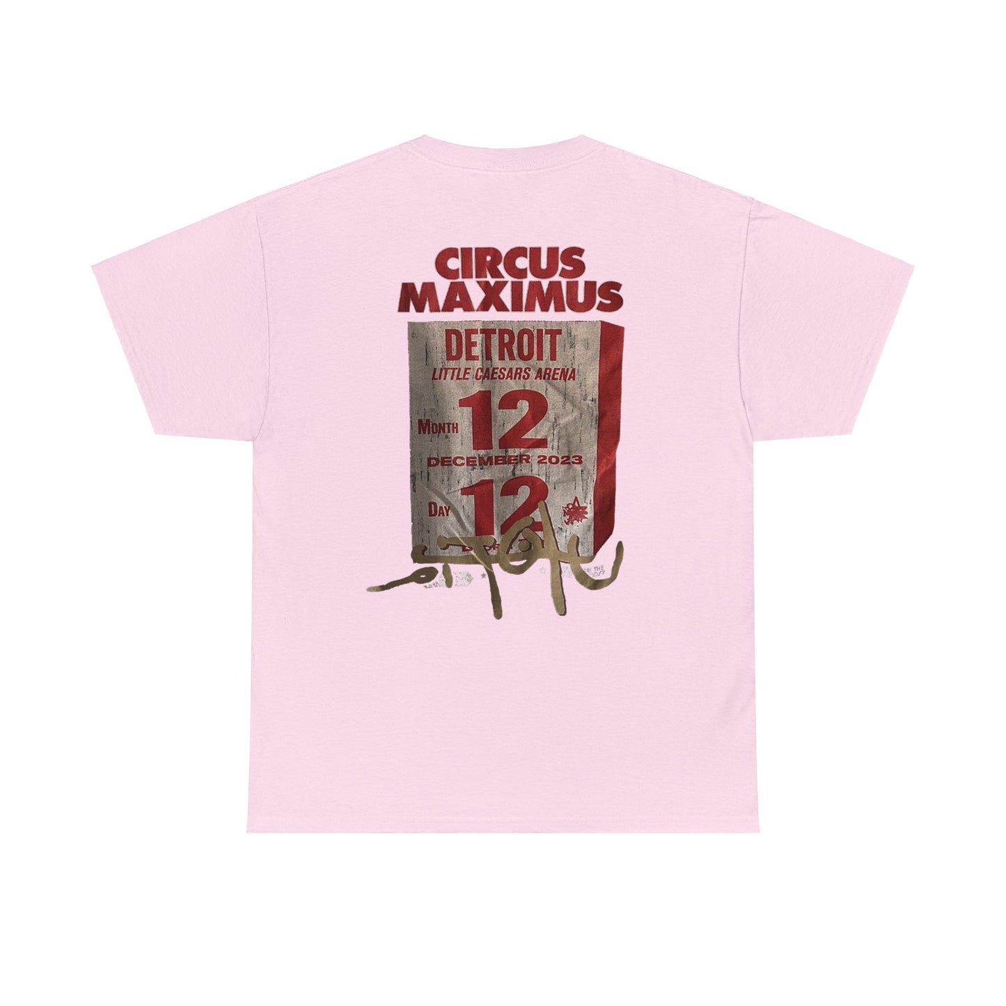 Circus Maximus Tour Merch | Detroit Michigan Exclusive T-shirt | 5 Colors - Heavy Cotton Quality