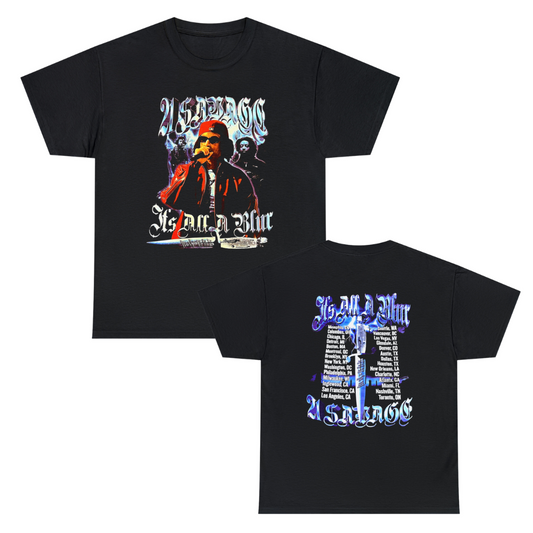 IAAB 2023-2024 Tour | It's All A Blur Tour Cities & Dates Knife T-Shirt | Heavy Cotton Quality - 5 Colors