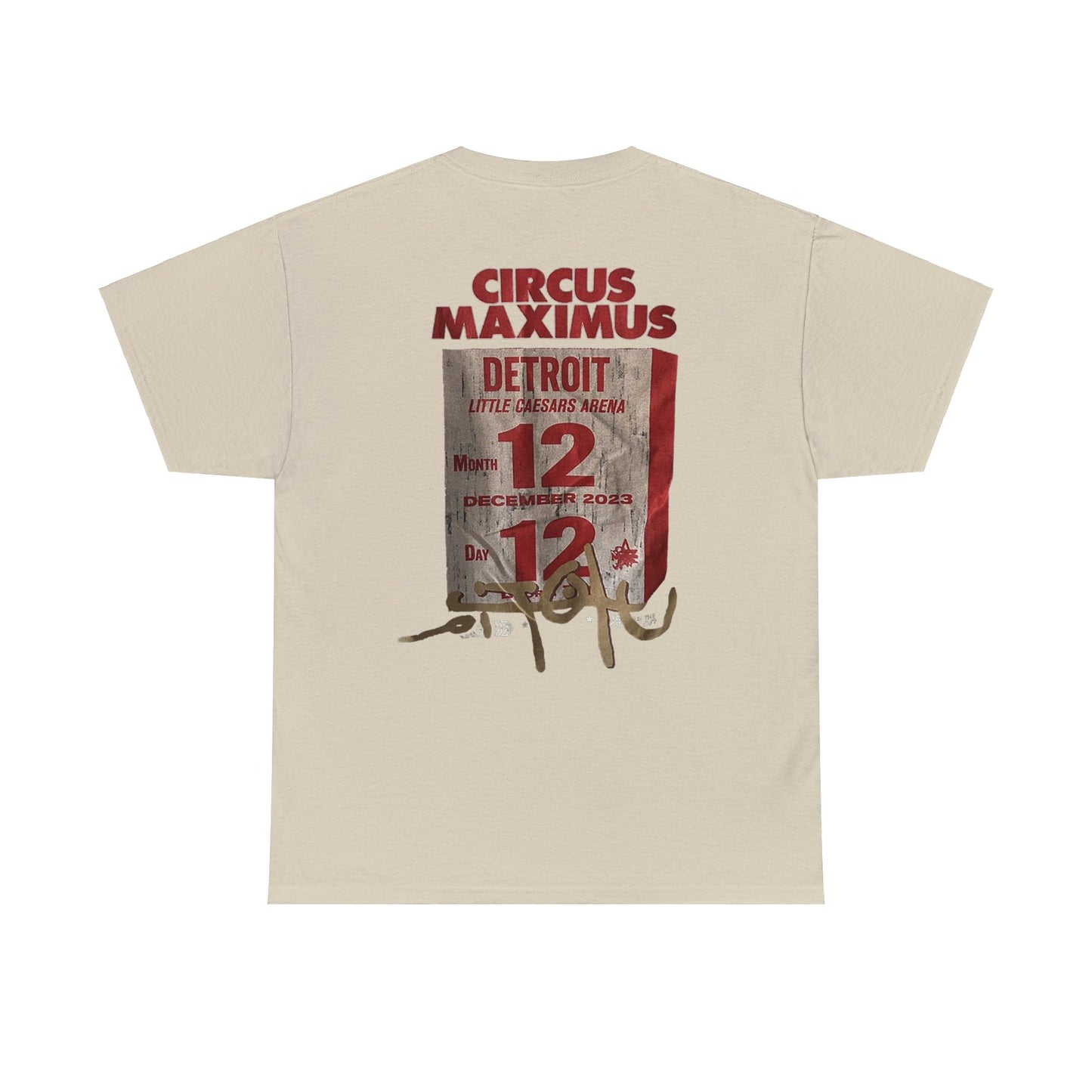 Circus Maximus Tour Merch | Detroit Michigan Exclusive T-shirt | 5 Colors - Heavy Cotton Quality