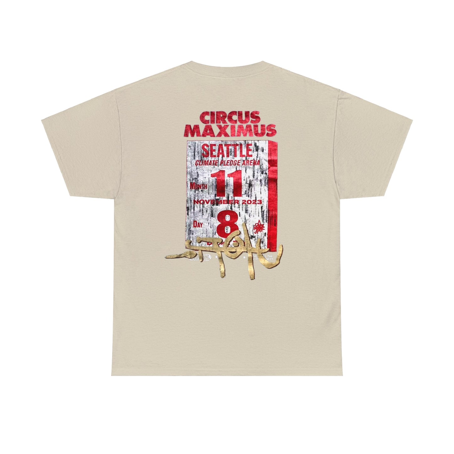 Circus Maximus Tour Merch | Seattle Washington Exclusive T-shirt | 5 Colors - Heavy Cotton Quality