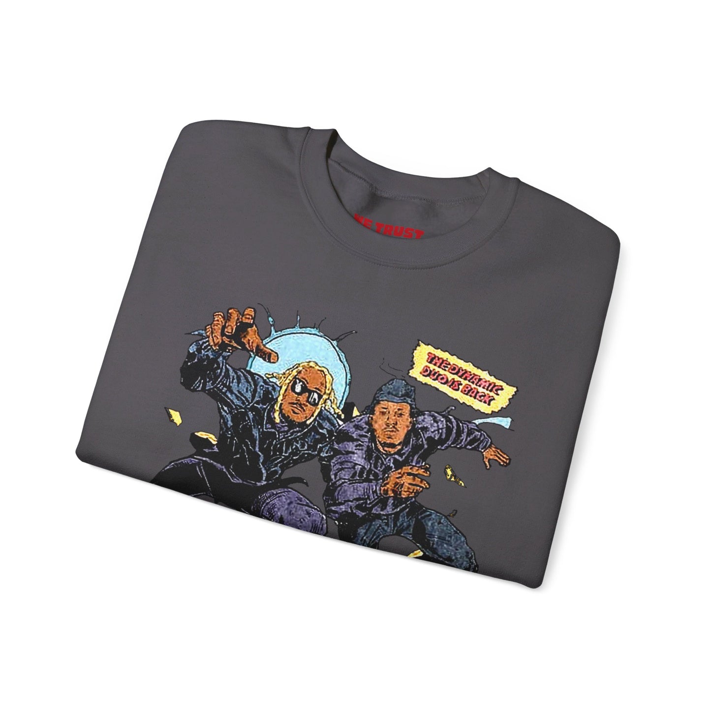 ONLINE EXCLUSIVE | Comic Book Dynamic Duo WDTY CREWNECK | We Trust You Tour Merch