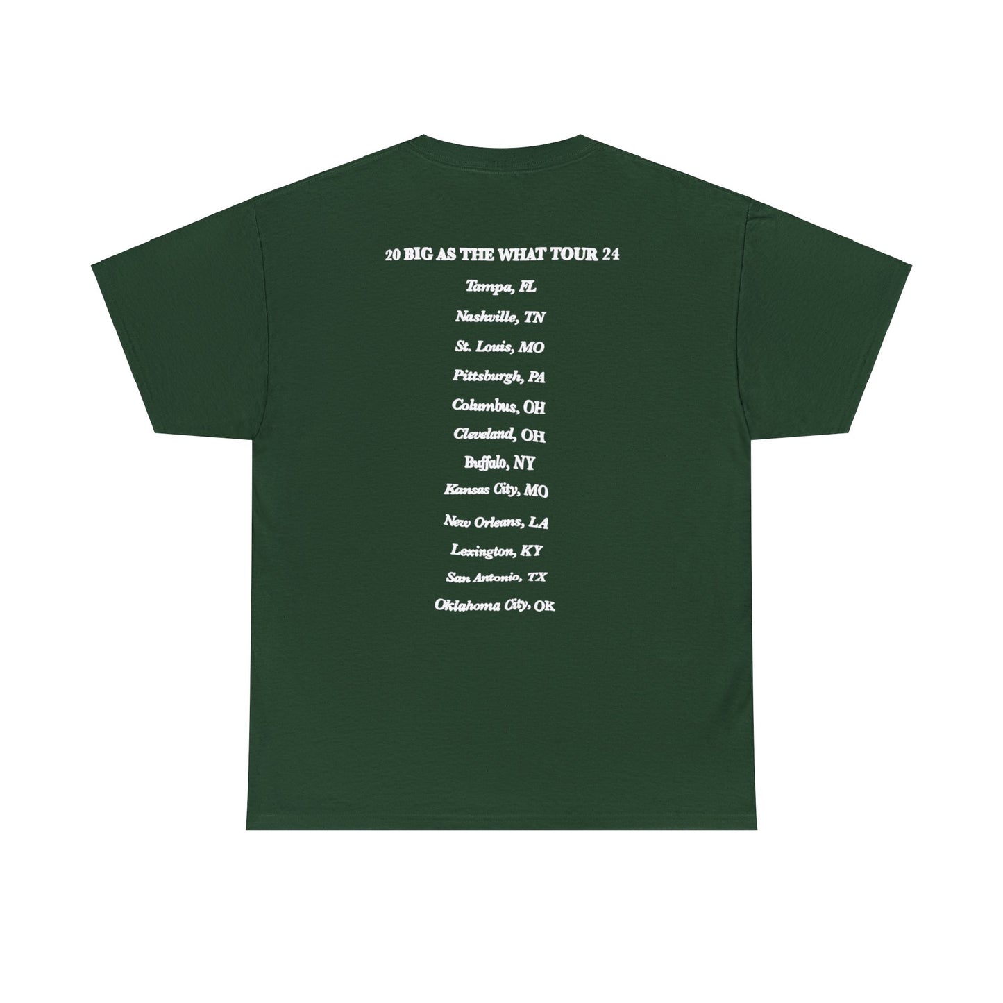 Big As The What Tour Merch | Cole In Concert Tour Cities T-shirt | 4 Colors - Heavy Cotton Quality