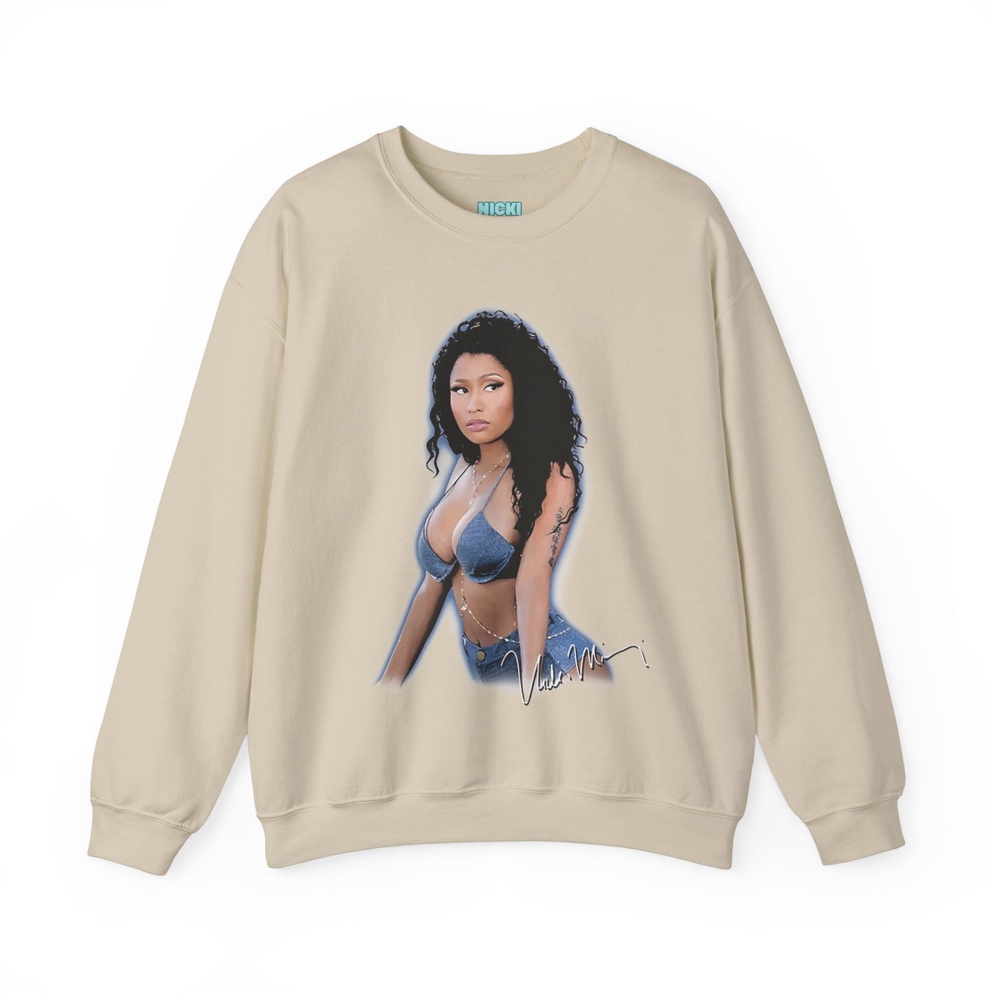 Online EXCLUSIVE | Nicki Minaj in Denim Crewneck