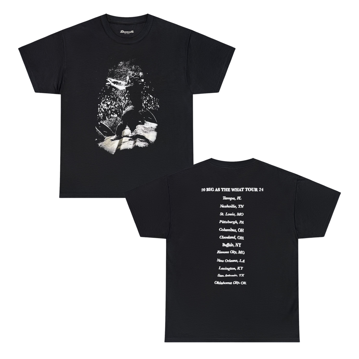 Big As The What Tour Merch | Cole In Concert Tour Cities T-shirt | 4 Colors - Heavy Cotton Quality