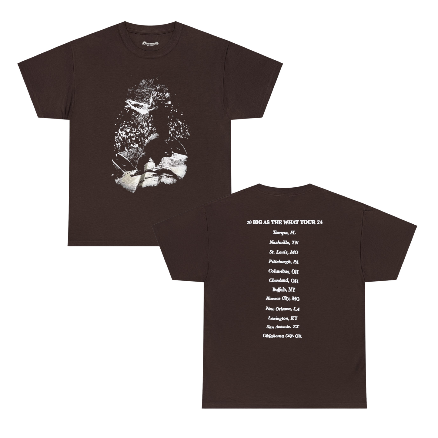 Big As The What Tour Merch | Cole In Concert Tour Cities T-shirt | 4 Colors - Heavy Cotton Quality