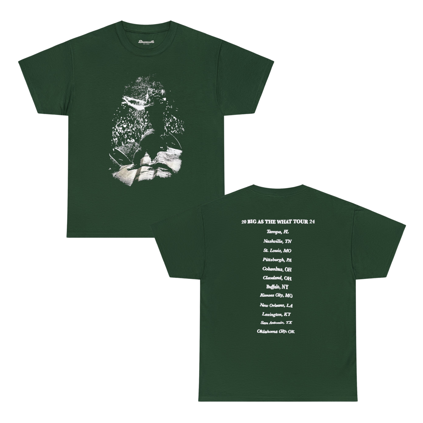 Big As The What Tour Merch | Cole In Concert Tour Cities T-shirt | 4 Colors - Heavy Cotton Quality