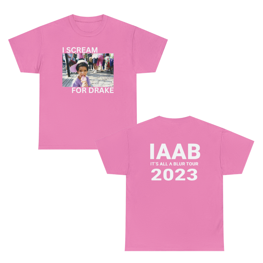 IAAB 2023-2024 Tour | i Scream (Ice Cream) For Drake Exclusive T-Shirt - Heavy Cotton Quality | 6 Colors