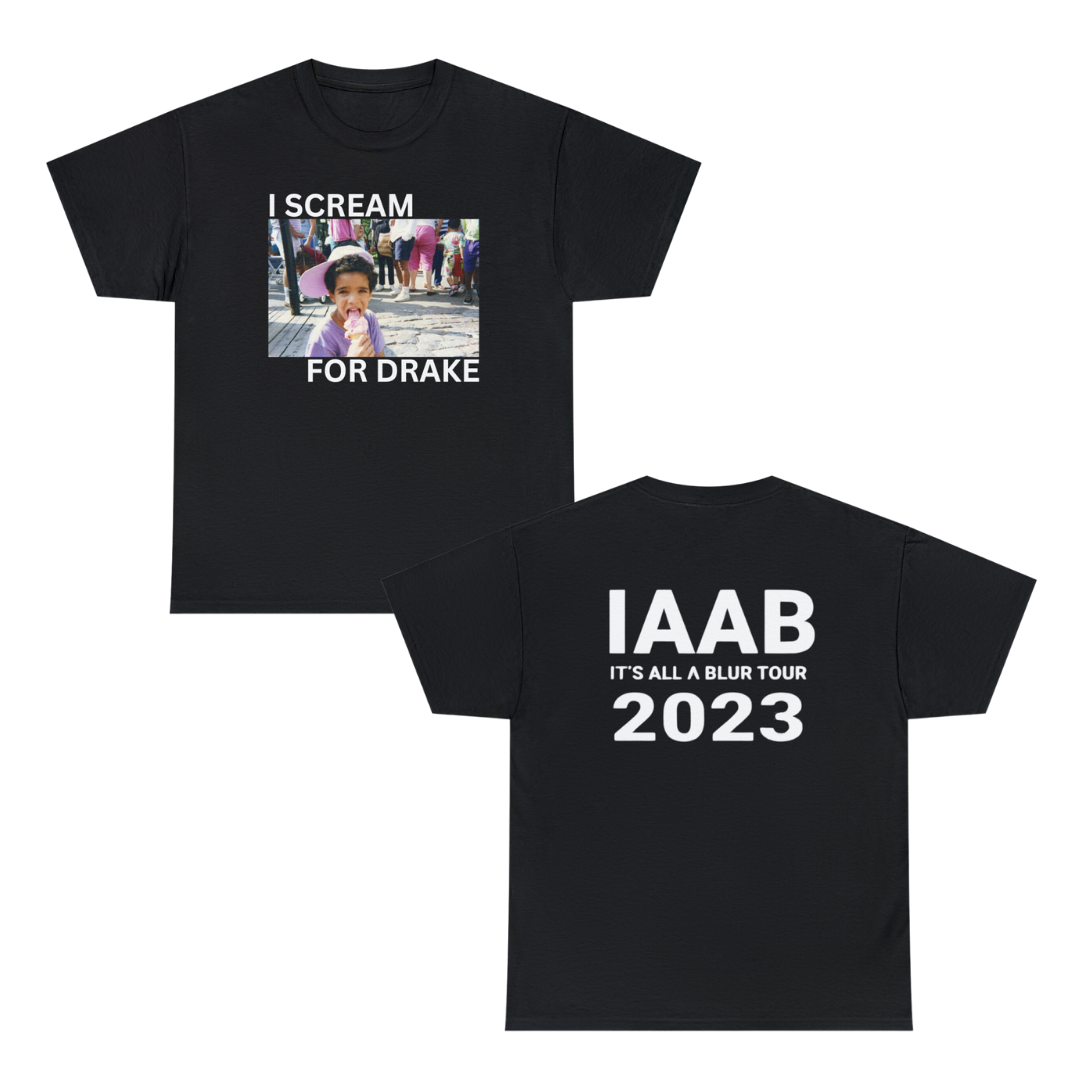 IAAB 2023-2024 Tour | i Scream (Ice Cream) For Drake Exclusive T-Shirt - Heavy Cotton Quality | 6 Colors