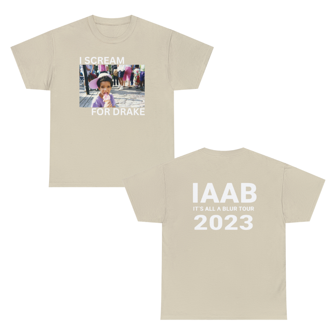 IAAB 2023-2024 Tour | i Scream (Ice Cream) For Drake Exclusive T-Shirt - Heavy Cotton Quality | 6 Colors