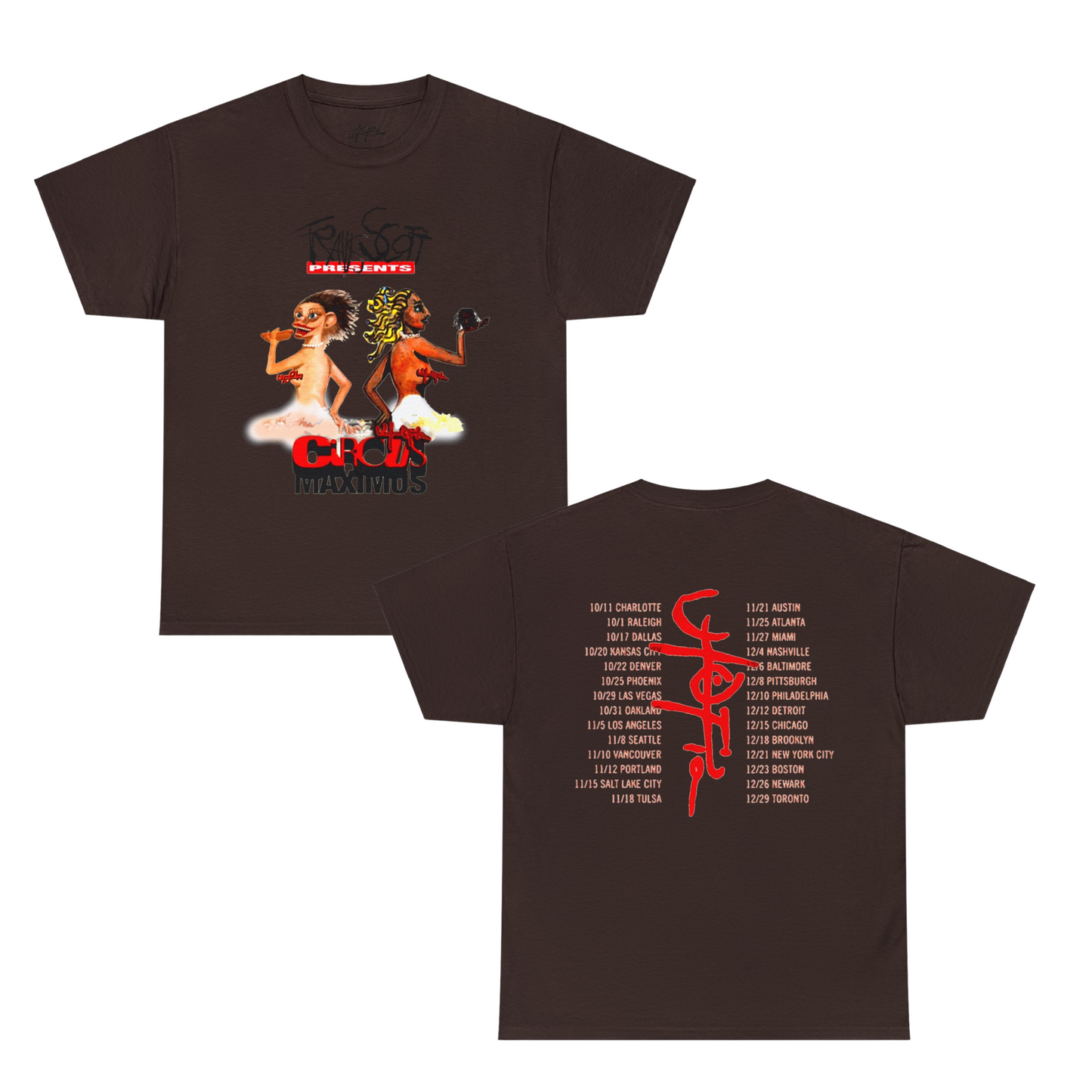 Circus Maximus Tour Merch | Tour Dates Exclusive T-shirt | 6 Colors - Heavy Cotton Quality