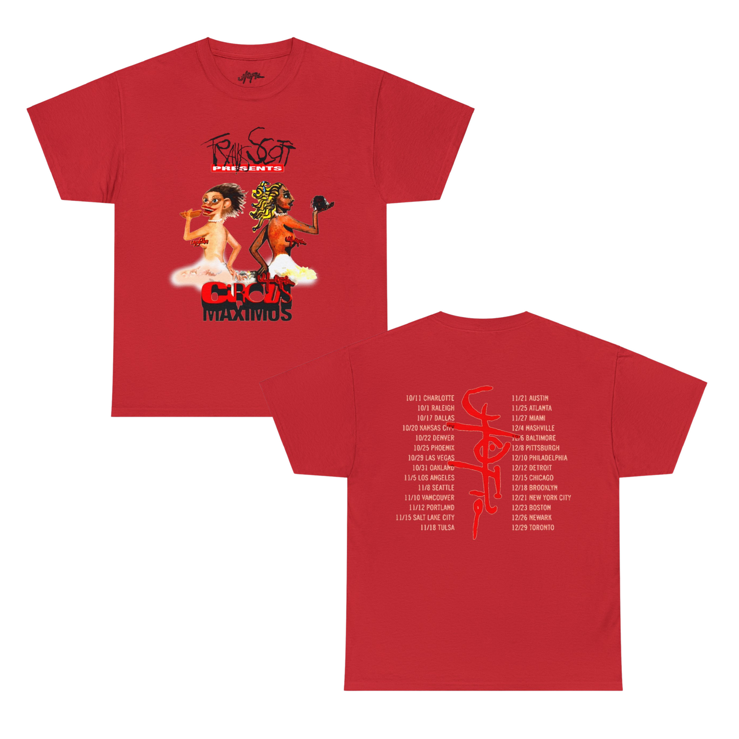 Circus Maximus Tour Merch | Tour Dates Exclusive T-shirt | 6 Colors - Heavy Cotton Quality